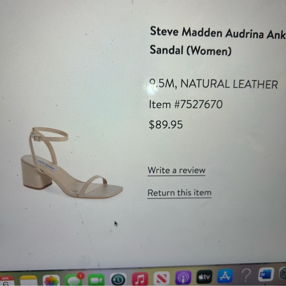Steve Madden Audrina Sandal - 9.5 - Picture 3 of 6